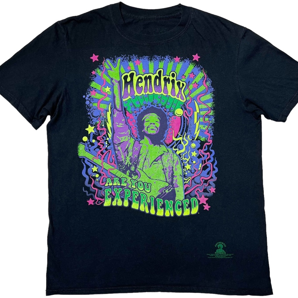 Liquid Blue Jimi Hendrix Are You Experienced 2018 Graphic T-Shirt Unisex Sz L
